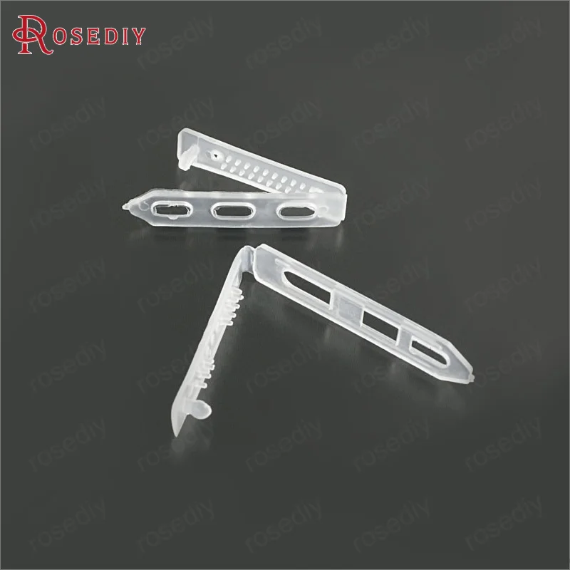 

(15608)100PCS 40x8MM 45x9MM White Plastic Clips Hair Clips Diy Jewelry Findings Accessories Wholesale