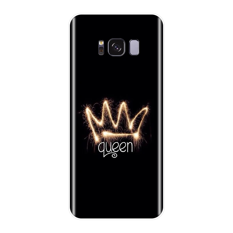 Чехол для телефона Samsung Galaxy Note 4 5 8 9 King и Queen Мягкая силиконовая задняя крышка S5 S6 S7