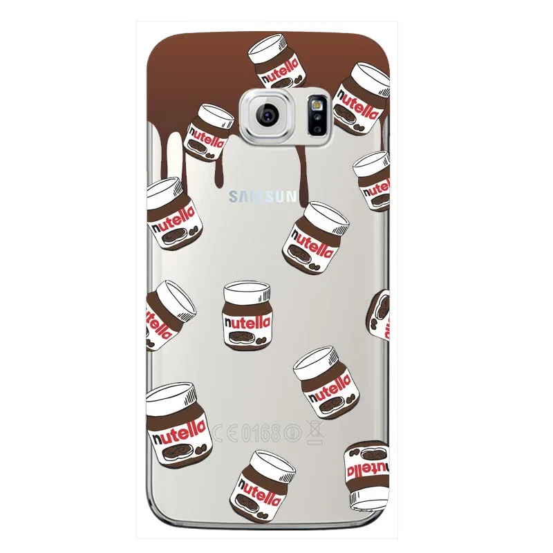 Модный чехол для телефона I Love Kawaii nutella мягкий силиконовый Samsung Galaxy A30 A50 A7 A8 2018 PLUS J6