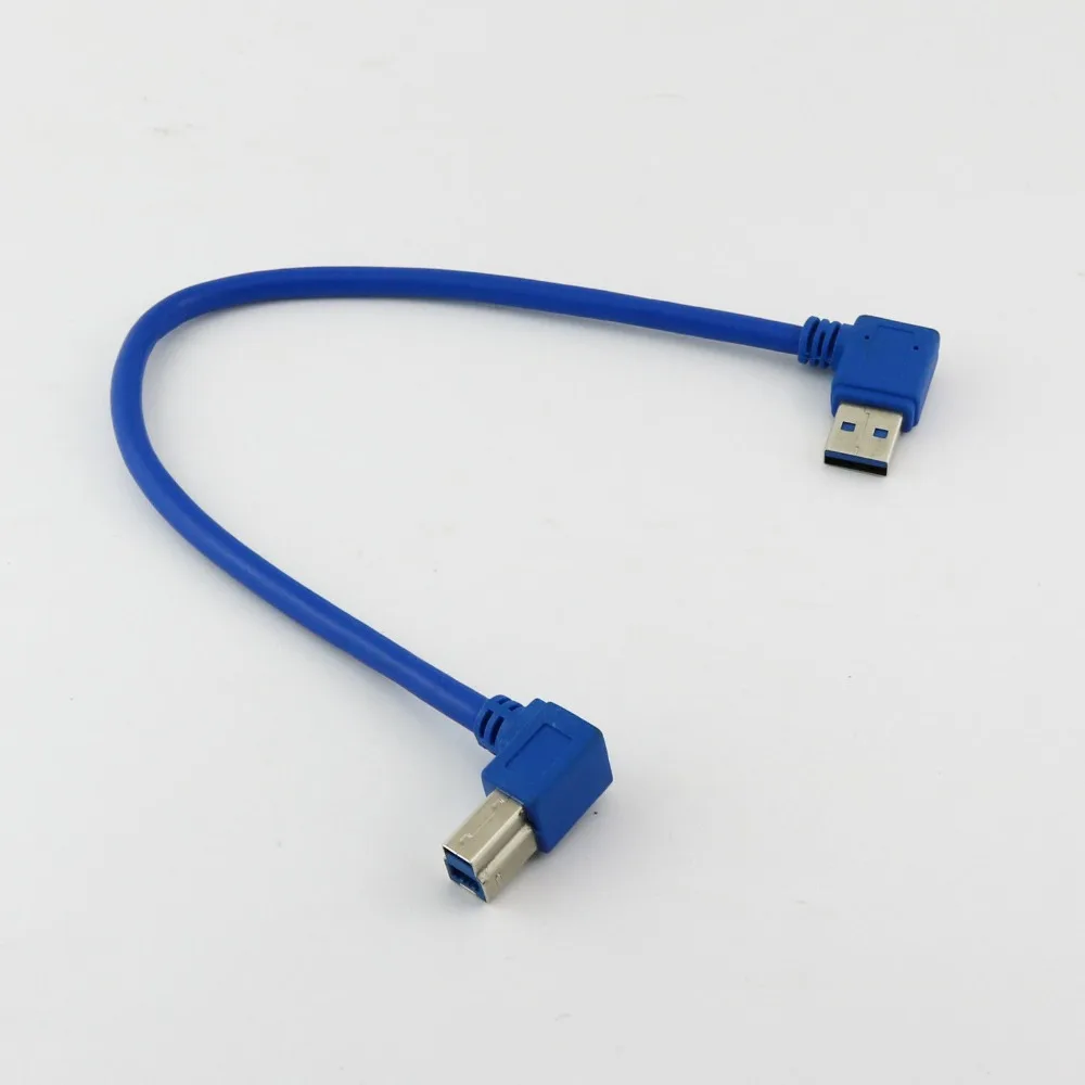 1 шт. USB 3 0 A штекер левый угол к B штекеру 90 градусов Угловой кабель|Компьютерные