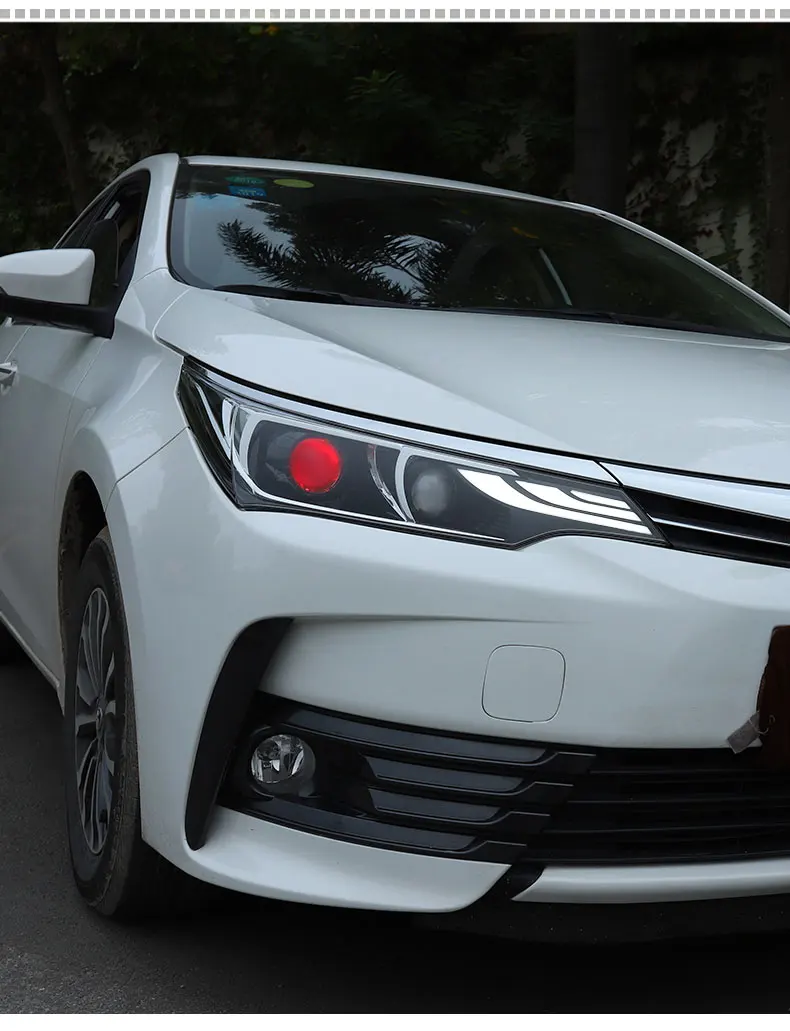 Автомобиль Стайлинг для новой Corolla Атис фары для Corolla светодио дный фары светодио дный DRL Bi Xenon объектив Высокая Низкая луч парковка спереди лампа
