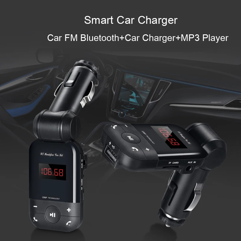 Автомобильный Bluetooth Fm передатчик зарядное устройство ЖК дисплей автомобильный