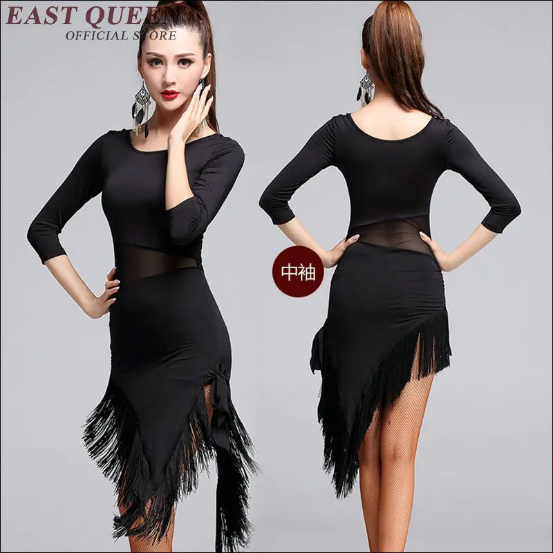 

New ladies latin costume Sexy tassel dress for latin dancer Fashion casual latin dresses for sale AA1656z