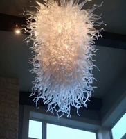 white glass fixtures modern chandeliers led lights for house decoration