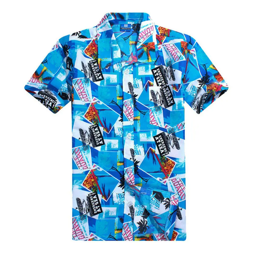 2019 new summer men short sleeve beach shirts coconut tree design casual L-4XL drop shipping ABZ282 | Мужская одежда