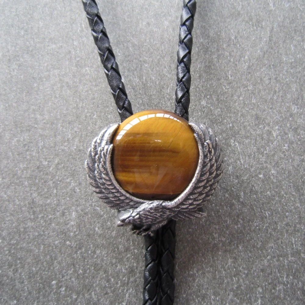 Jeansfriend Оригинальное кожаное ожерелье с галстуком бабочкой|necklace charm|leather silver