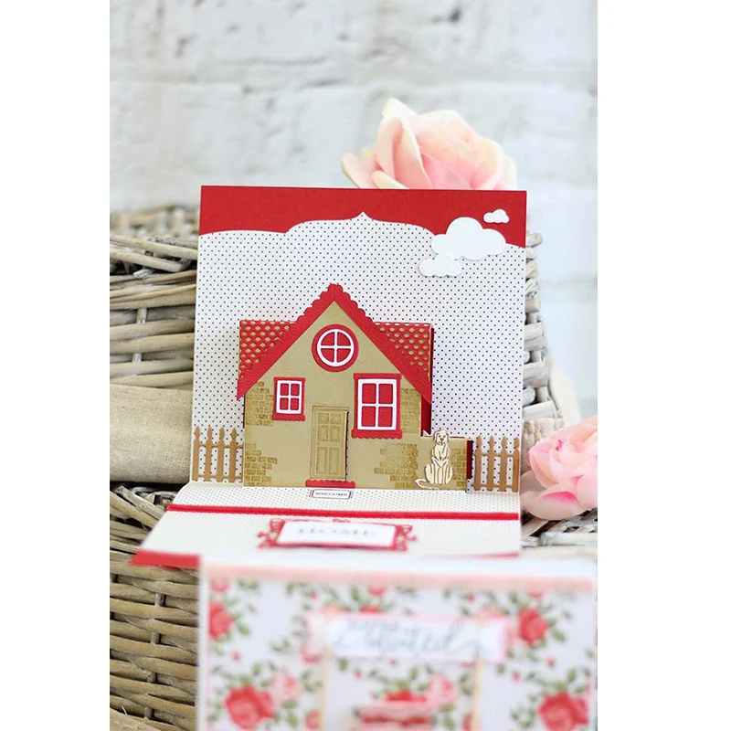 

Cabin Cottage Metal Cutting Dies Stencils For DIY Scrapbooking Album Decorative Embossing Card Craft Die Cut Template New 2019