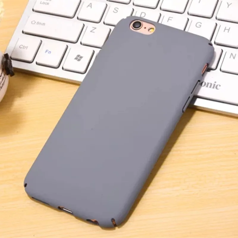 Однотонная одежда защитная задняя Жесткий PC чехол для iphone 7 8 Plus специальный 6 6s 5 5s
