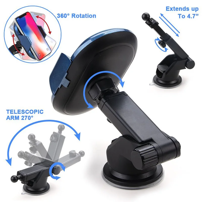 Qi Wireless Car Charger for iPhone X 8 8plus Samsung Galaxy s7 S8 S9 plus Note Infrared sensing Holder Fast | Мобильные телефоны и