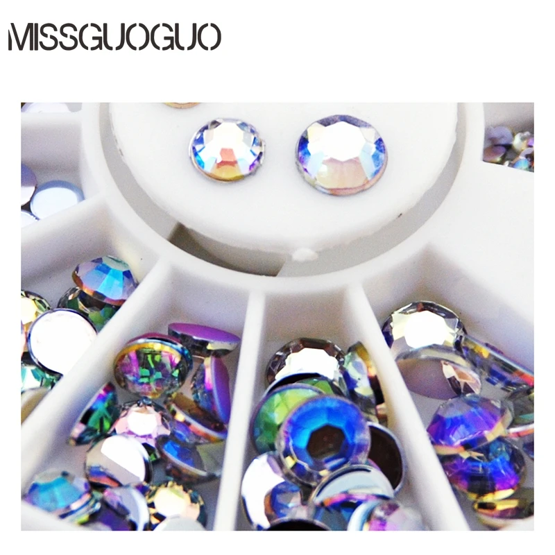 MISSGUOGUO 600 шт. блеск для ногтей 1 коробка красочные блестящие стразы аксессуары