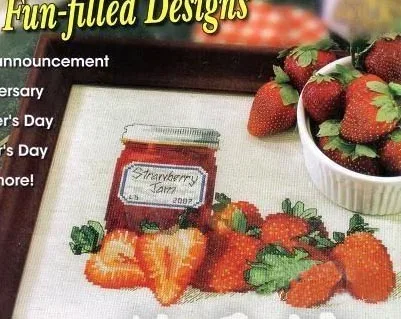 

Strawberry DIY Craft Stich Cross Stitch Cotton Fabric Needlework Embroidery Crafts Counted Cross-Stitching Kit