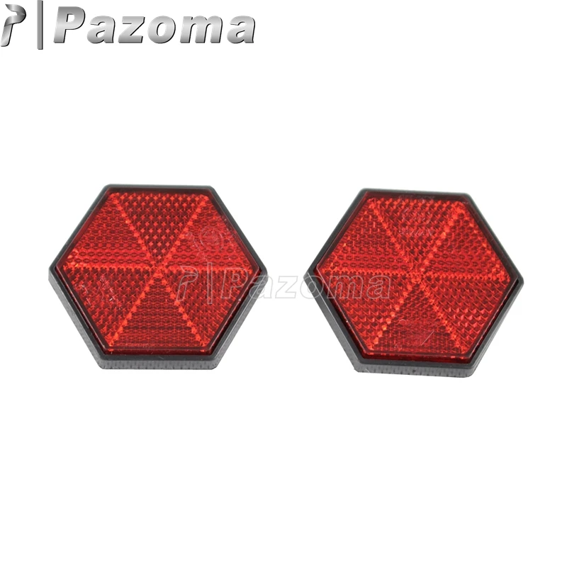 Pazoma 2 шт. пластиковые красные синие янтарные защитные предупреждающие отражатели