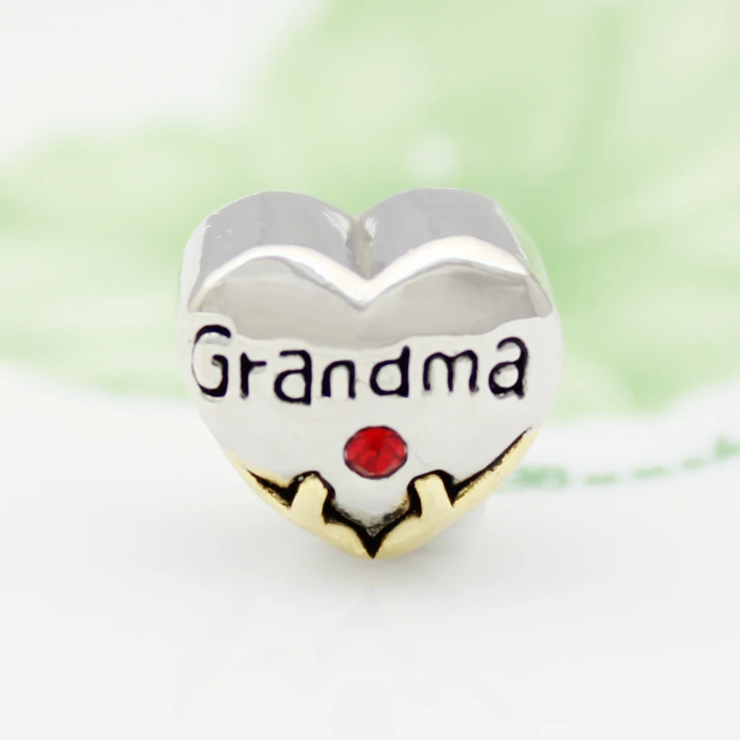 Новый продукт продукта хрустальное сердце со словами "Love grandma" Бабушка бисера