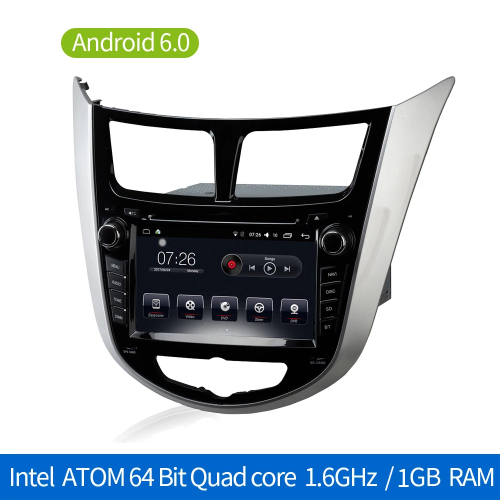 Автомобильный dvd-плеер стерео радио Android 7 1 Bluetooth &quotсенсорный экран 2 Din 64 бит