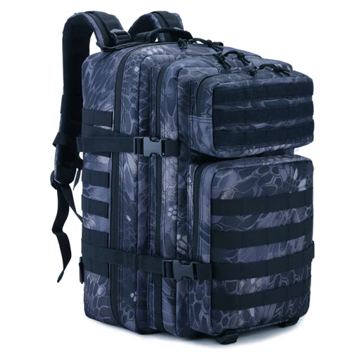 Python Camo 45L военно-тактические рюкзак с камуфляжным принтом Открытый Армия Нападение Молл рюкзак Водонепроницаемый нейлон EDC мешок для кемпинга Пеший туризм походы - Цвет: Python Camo