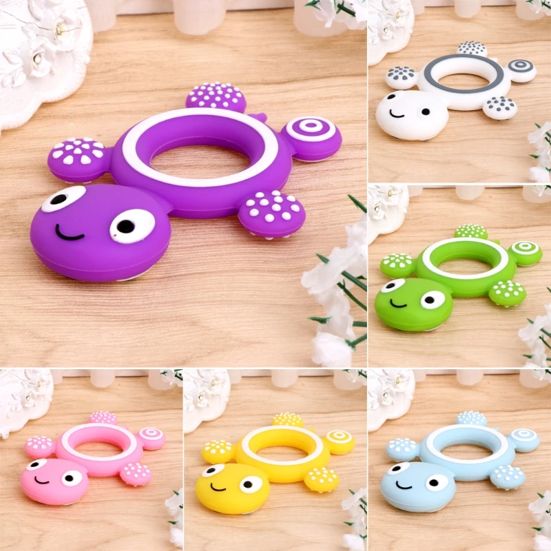 

Silicone Safety Tortoise Baby Kids Food Grade Soother Teether Teething Turtle Chewable Pacifier Baby Teethers Baby Shower Gift