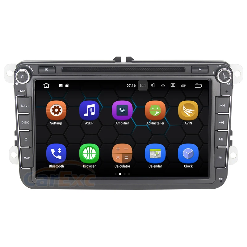 Автомобильный DVD плеер 8 дюймовый HD Android 9 OS 2 DIN для Volkswagen VW Tiguan Polo Golf 5 6 Passat B6 Jetta