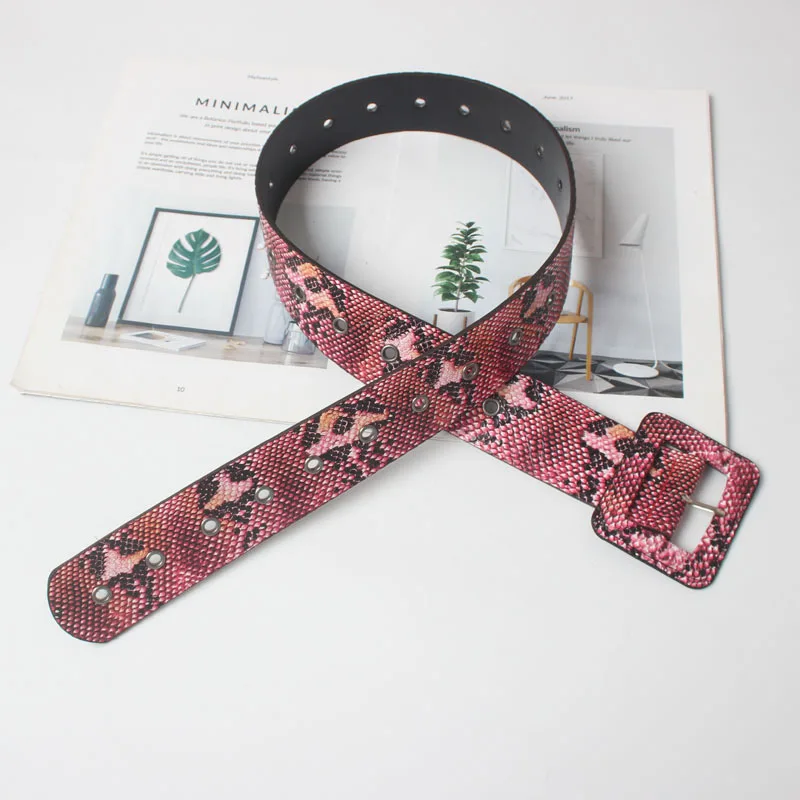 Новинка, красочная змея, кожа, пояс на талии, роскошный Пряжка, булавка, женские пояса из ПУ, пальто, пояс, корсет, женский пояс для шоу