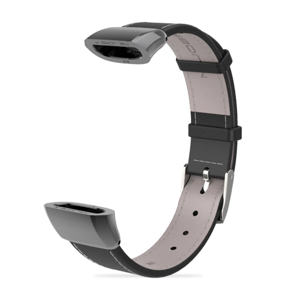 Черный Mijobs кожаный ремешок на запястье для huawei Band 2 Pro B29 B19 умный Браслет фитнес-трекер умный сменный ремешок для наручных часов браслет - Цвет: Черный