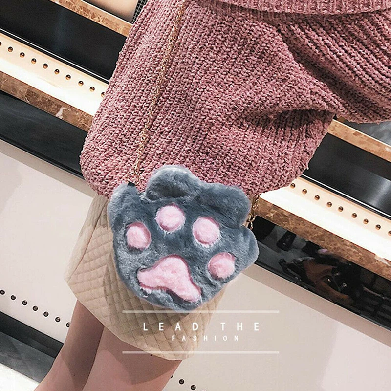 Женская меховая маленькая сумка на плечо, кошельки для монет, женская сумка через плечо, милая очаровательная девушка, подарки на день рождения, держатели, модная новинка