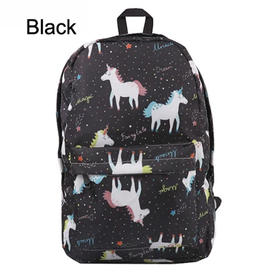 Black Mochila unicor AliExpress горячая Распродажа Единорог Рюкзак для женщин бренд школьный рюкзак сумки для девочек 15-дюймовый ноутбук рюкзак FN913 - Цвет: Black