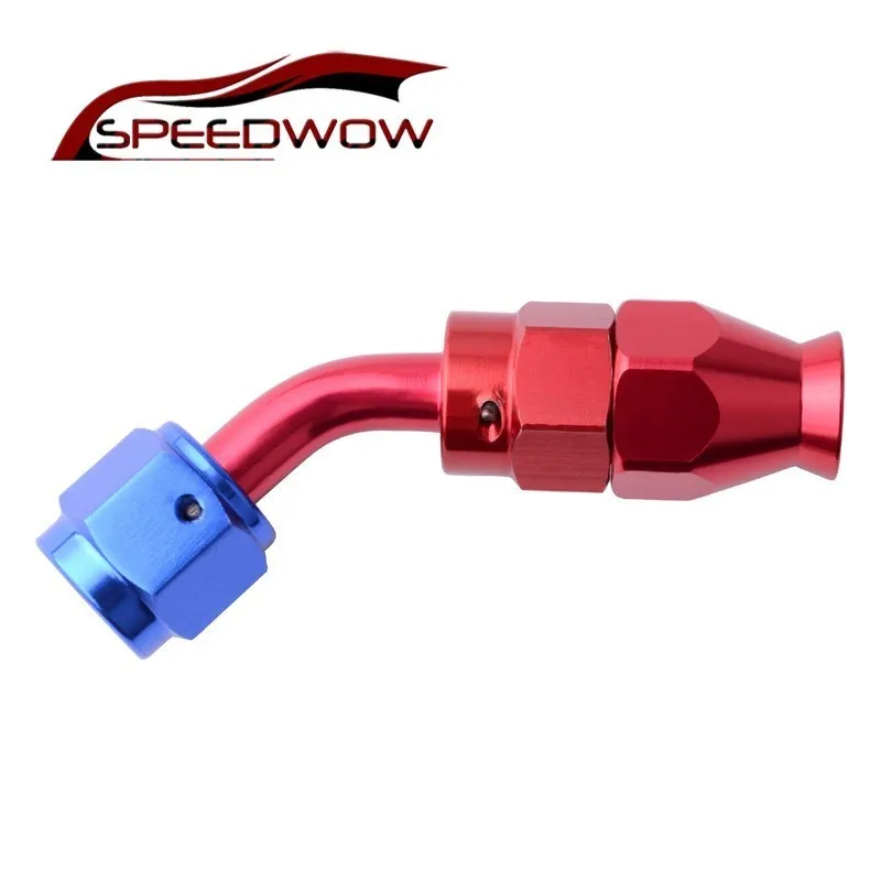Автозапчасти SPEEDWOW красно синий PTFE поворотный конец шланга многоразовый фитинг