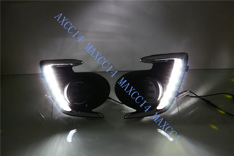 WHITE Daytime Day Fog Lights DRL Run lamp For Mitsubishi attrage 2012-2015 |