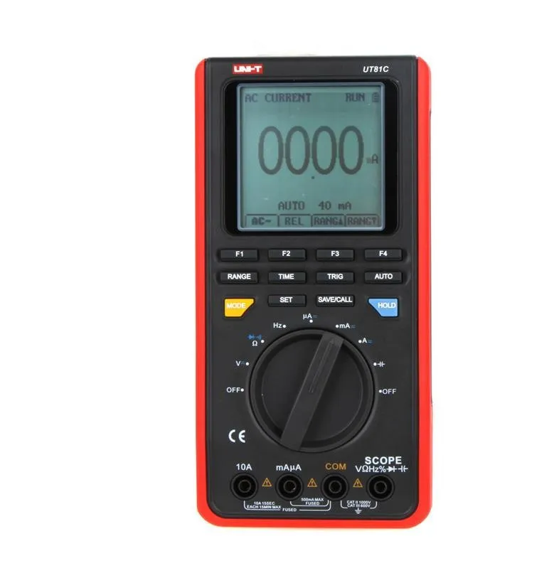 UNI T UT81C 16 МГц 80 мс/с частота дискретизации в реальном времени Ручной осциллограф