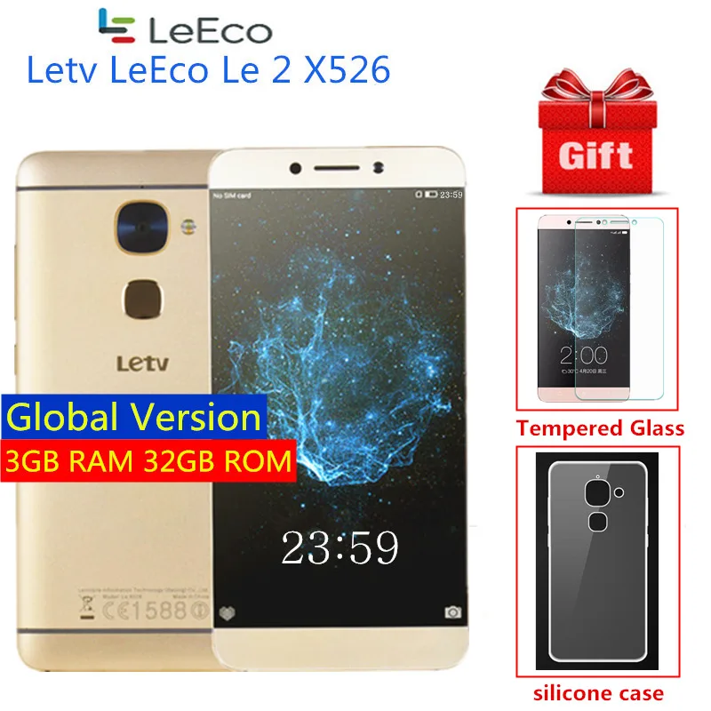 Глобальная версия Letv LeEco Le 2X526/X520 Смартфон Snapdragon 652 5 &quotВосьмиядерный 3 ГБ ОЗУ 32 ГБ/64