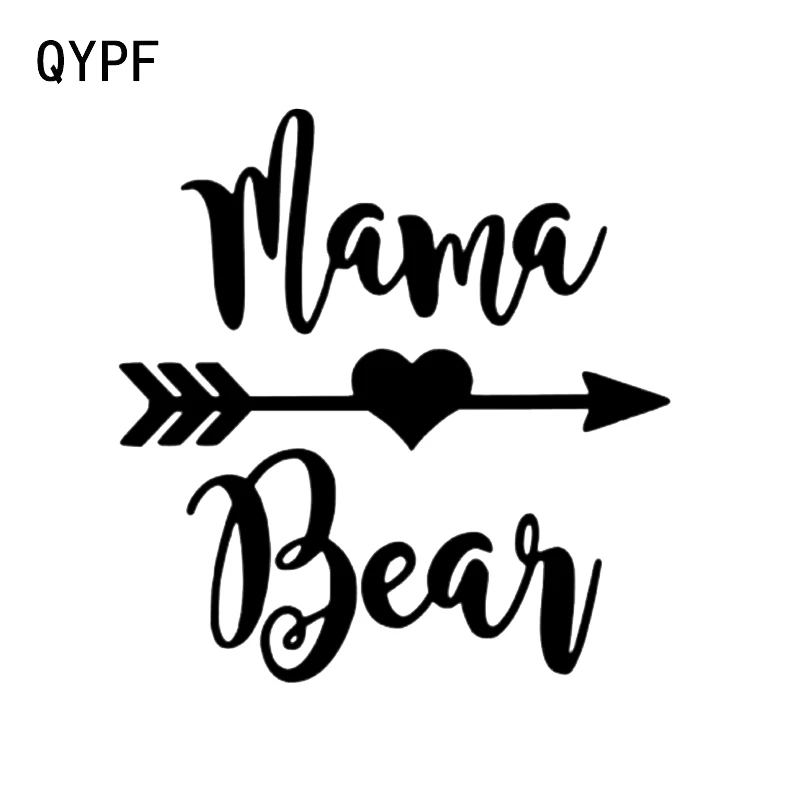 QYPF 13.1*13.6CM MAMA BEAR Arrow Cross Bow Hunting Decor Car Sticker Vinyl Bumper Window C16-1659 | Автомобили и мотоциклы