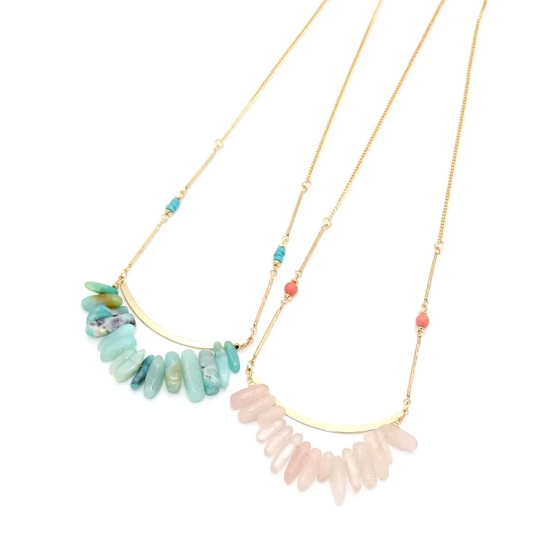XQ2019 new zinc alloy wood combination square tube geometric element pendant long necklace for women jewelry | Украшения и