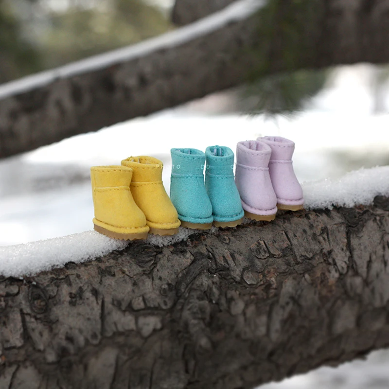 Зимние ботинки Blyth Macaron 1 пара симпатичная обувь для кукол Azone Dal mmmk Lati JB OB24 Holala 1/6