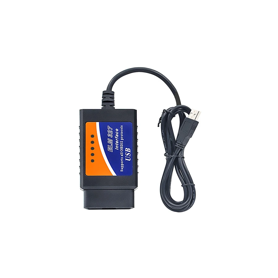 Сканер ELM327 USB V2.1 пластиковый инструмент для диагностики автомобиля OBD2 поддержка