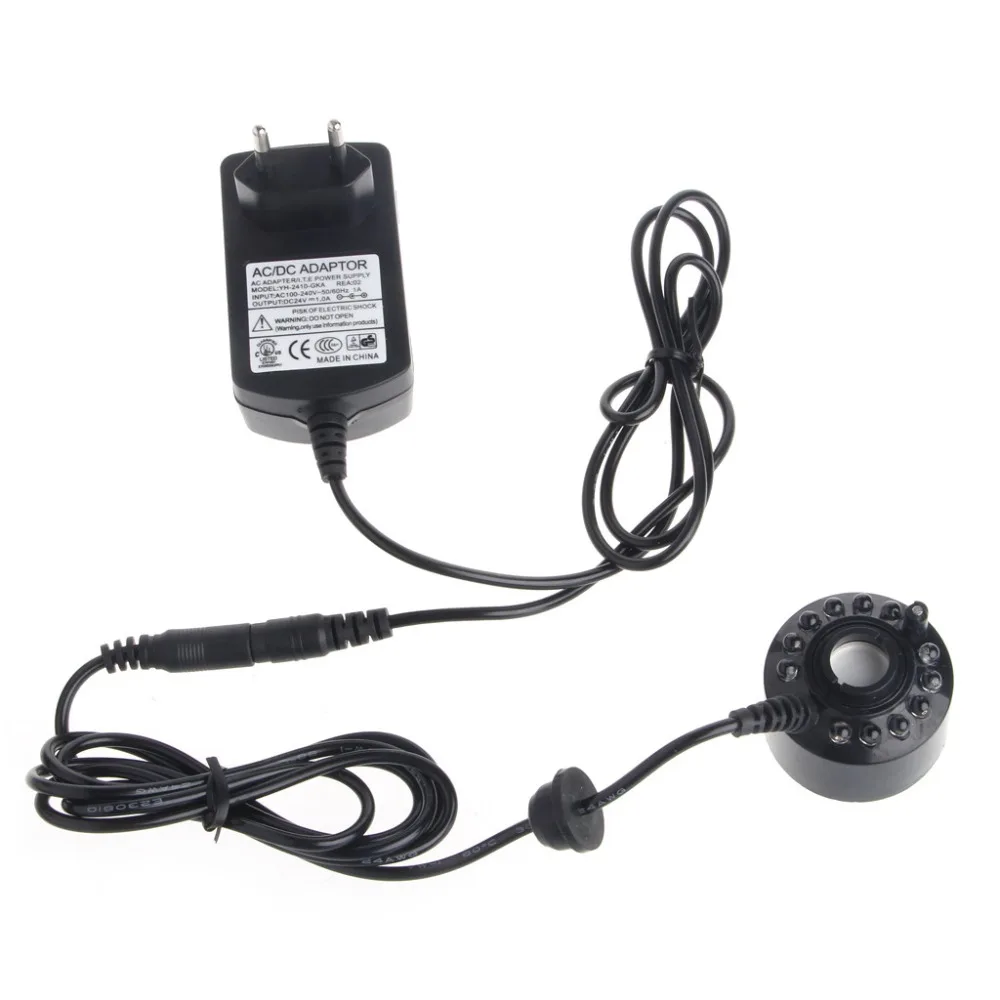 Ultrasonic12 LED пруд тумана Fogger Фонтан воды 3 цвета света штепсельная вилка