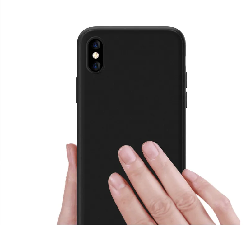 Роскошный Ультратонкий черный матовый Мягкий силиконовый чехол для iPhone SE 5 5S 6 6splus