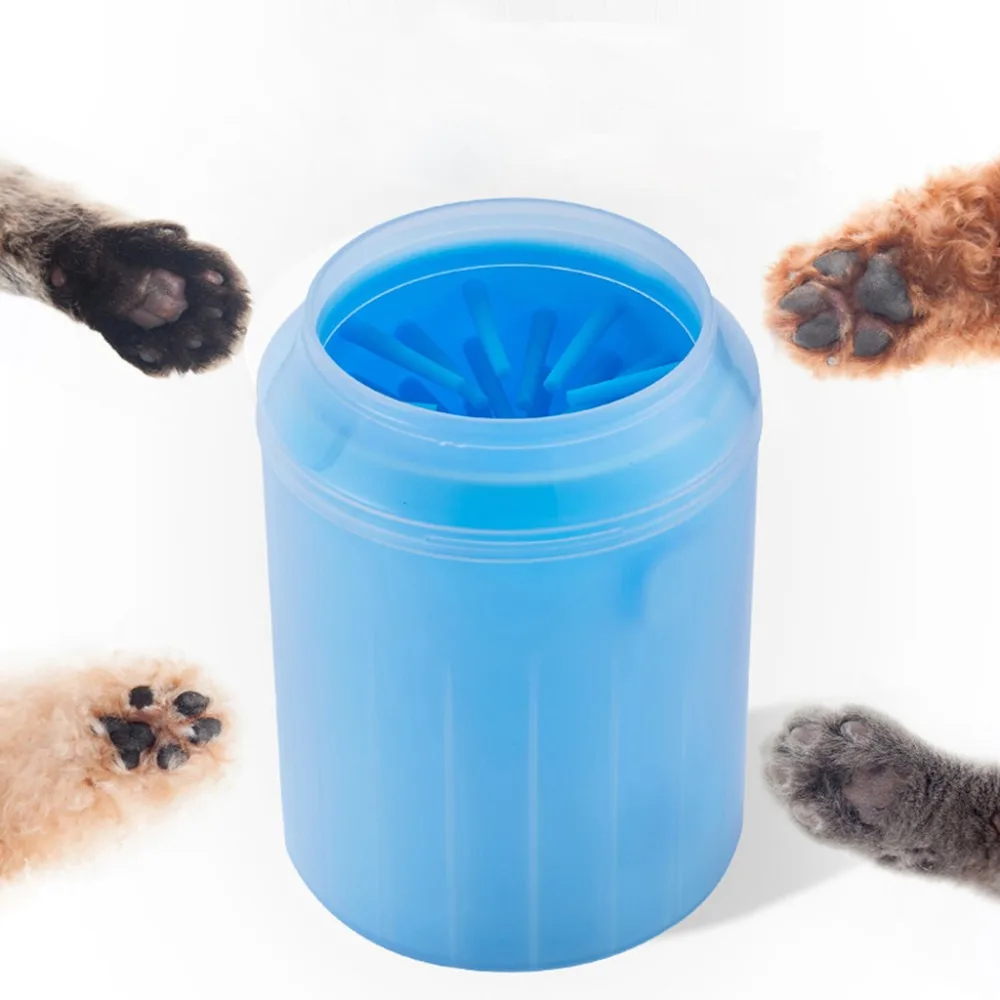 Собака стопы очистки чашка Paw щетка Очищающий Инструмент мягкая может ножки