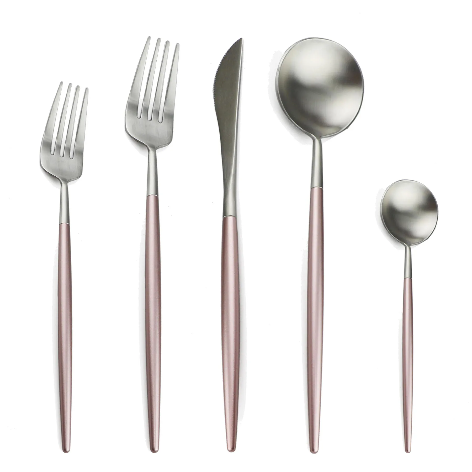 Pink Silver 30 шт. Королевский черный золотой столовые приборы столовая посуда набор столовых приборов 304 нержавеющая сталь Посуда Ножи вилки ложки посуда столовый набор - Цвет: Pink Silver