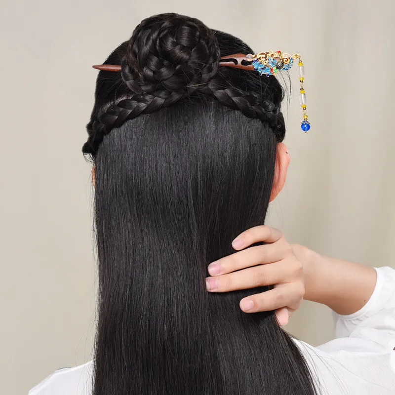 Hair Sticks For Women Vertical Clip New Arrival Phoenix Wood Retro Headwear Jewelry Accessories Wedding Decoration Tiara F036 | Украшения и