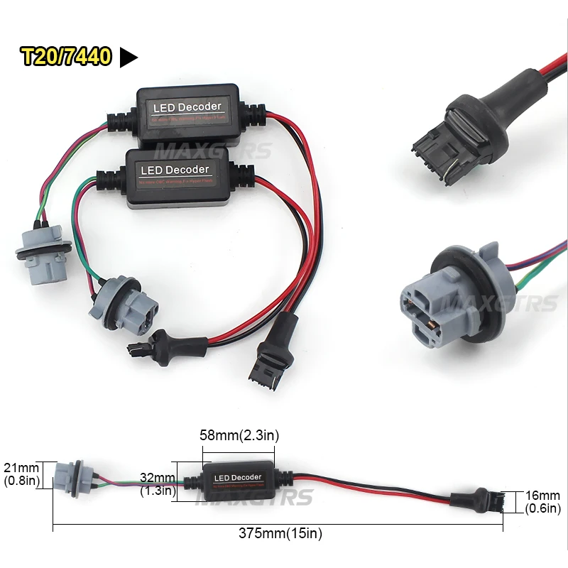 2X 1156 Ba15s 1157 T10 7443 7440 Canbus поворотный сигнал проводка без ошибок резисторы со