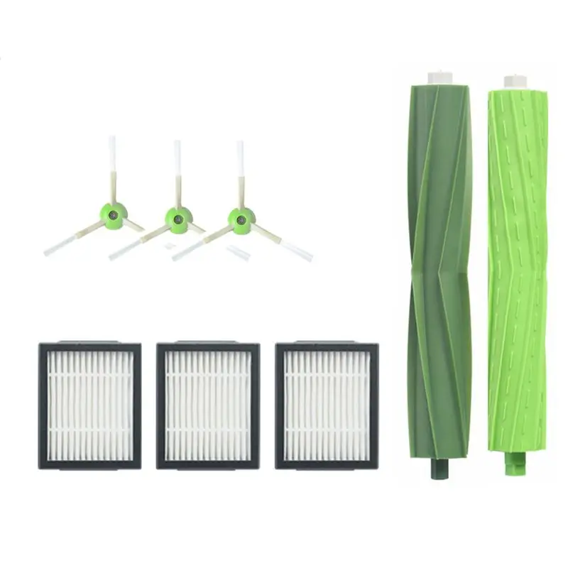 

1 Set Home Vacuum Cleaner Acessories For iRobot Roomba i7 E5 E6 Vacuum Cleaner HEPA Filters Green Side Roller Brushes