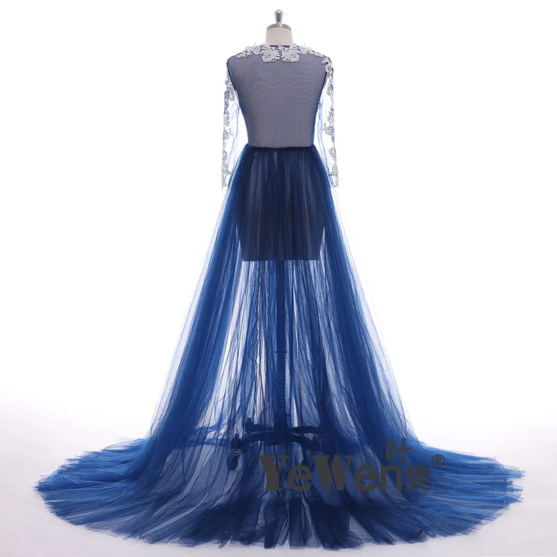 Кружева Формальное Беременная Фото платье С Длинным Рукавом Прозрачные грубоко