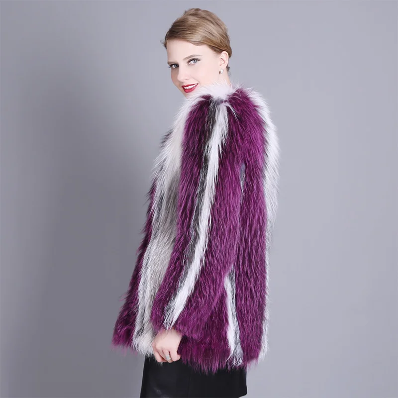 Golomise&ampImbettuy Ladies Fashion Natural Fox Fur Coat Women Winter Real/Genuine Knitted Coat/Jackets | Женская одежда