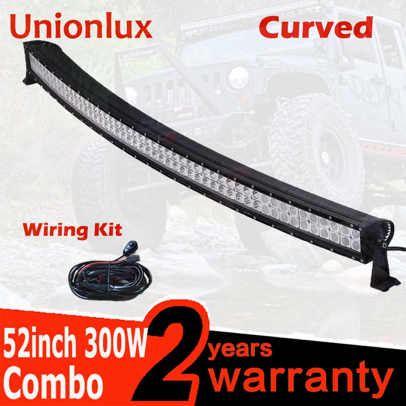 

Бесплатная доставка, 52 дюйма, 300 Вт, комбинированный водонепроницаемый IP67 двухрядный светильник для внедорожника, Вт