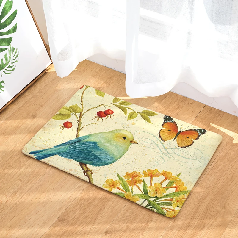 2017 новые коврики домашний декор с принтом птиц Нескользящие кухонные для дома