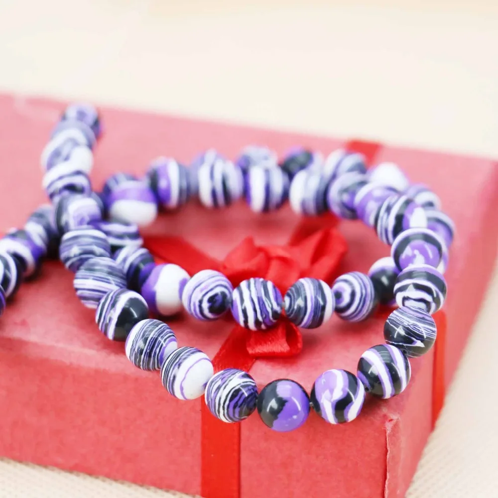 Бусины из синего турецкого камня в полоску 8 мм|stone round|natural stoneloose beads |