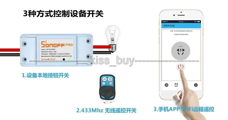 2018 прямые продажи настоящий комплект макетная плата Nodemcu 433 МГц Sonoff Rf Wifi