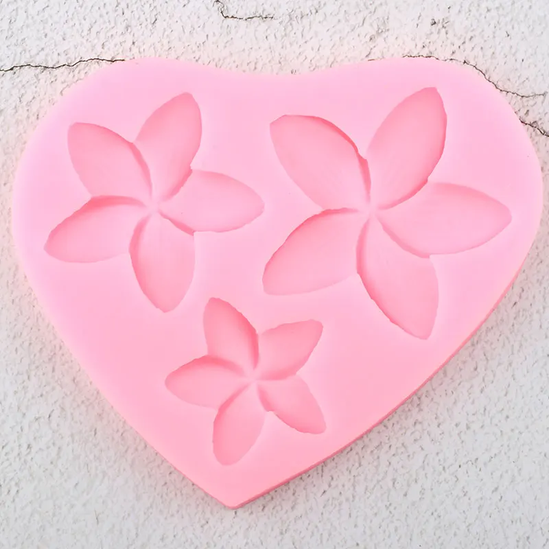 Sugarcraft Плюмерия цветок силиконовые формы для приготовления конфет Полимерная