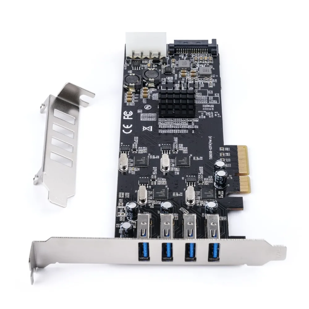 ORICO 4 порта USB 3 0 PCI-e Расширительная высокоскоростная карта 5 Гбит/с 4/15 pin PCI Express HDD