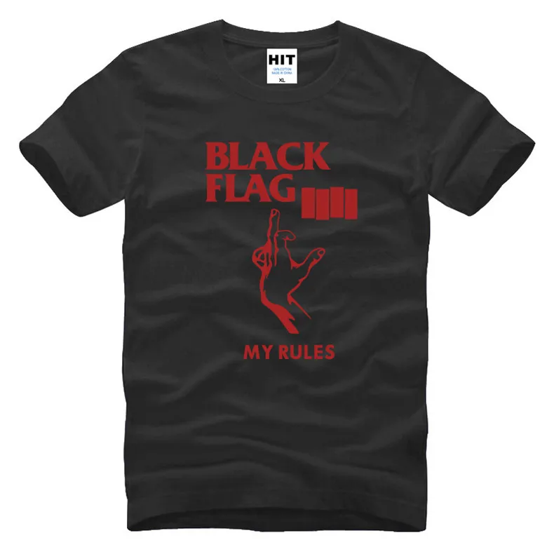 2017 Новые Короткие Американская Панк Рок Группы Black Flag Мужские мужчины Футболка