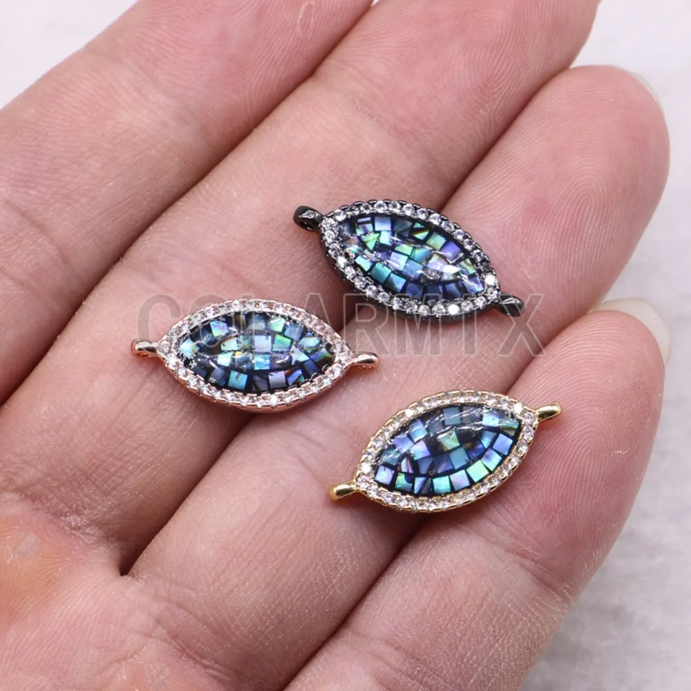 10 шт. глазная оболочка abalone Подвески соединители бусины микро проложить